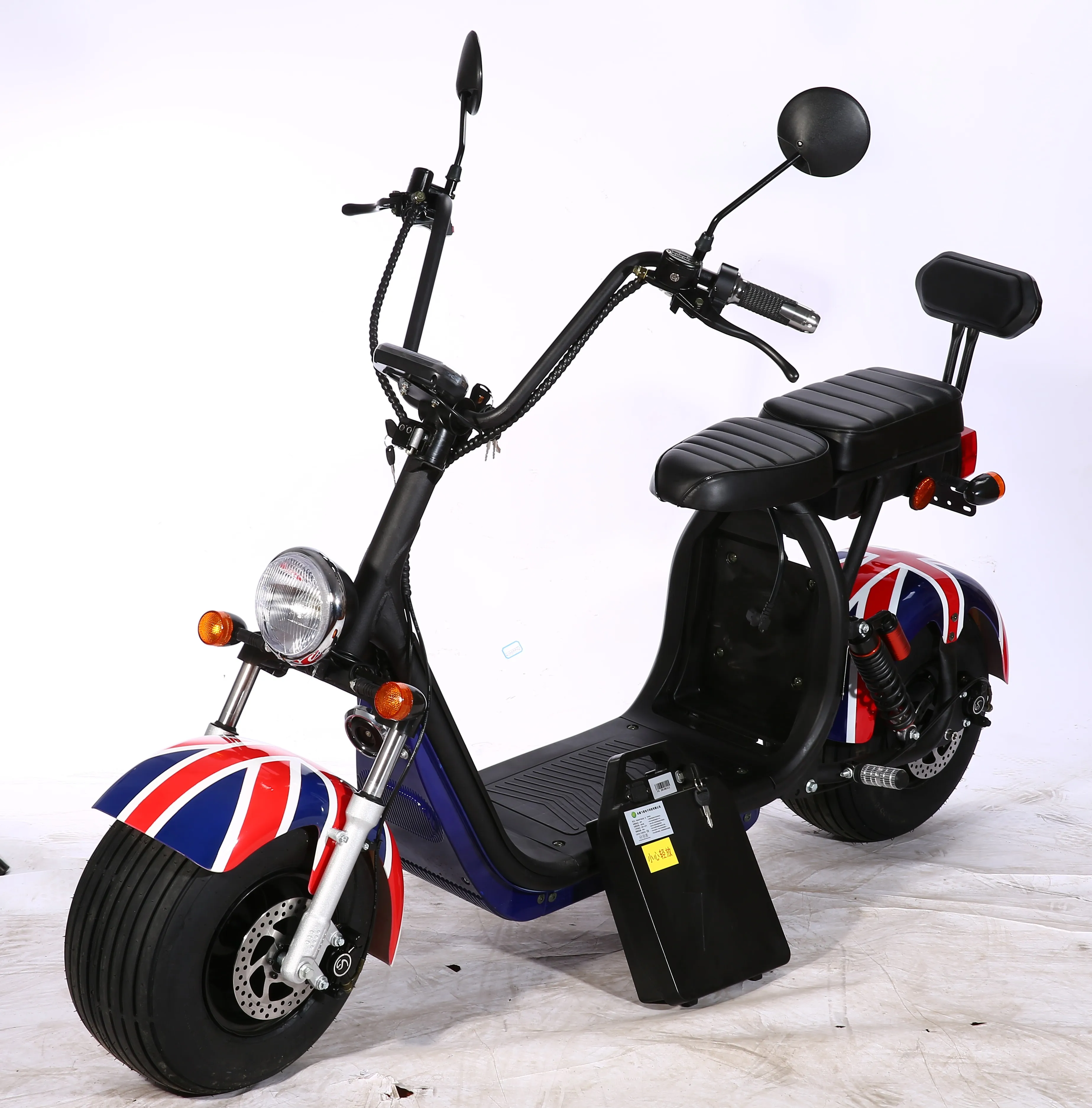 Removable lithium battery europe warehouse citycoco motorscooter EEC / COC Certification