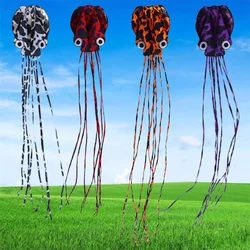 wholesale personalized custom with tails kite kids outdoor beach 3d Inflatable soft Piebald octopus kites