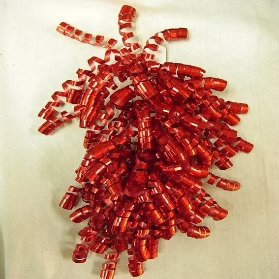 Colorful Birthday gift wrap ribbon bow Christmas decoration tree curly ribbon bows for party wedding