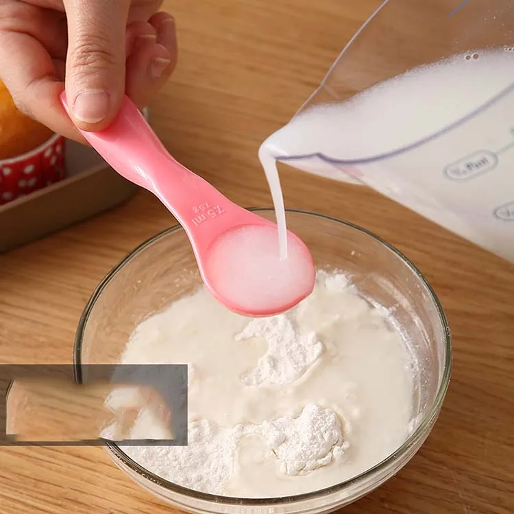 Food Grade Baking Tool Pp Plastic Measuring Spoons Set For Promotional Gift Baking Cooking