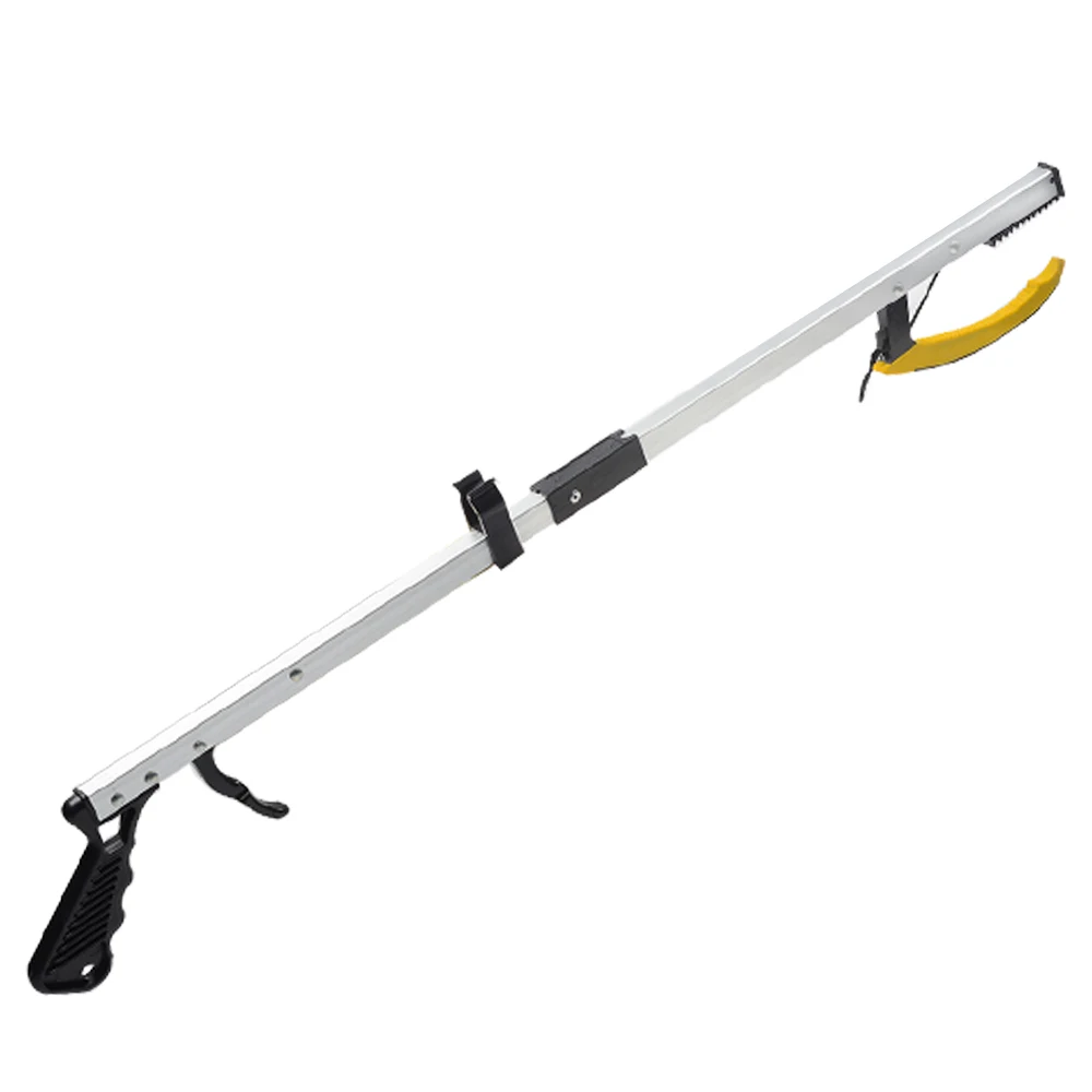 26 inch extra long crocodile mouth paw foldable litter picker pick up  reacher grabber tool with magnet