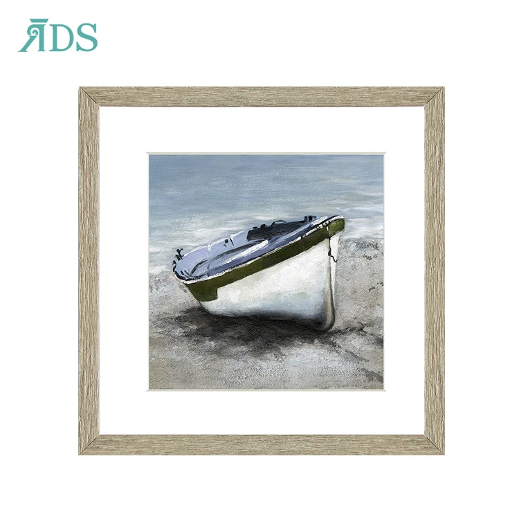 
Custom Glass Painting Beach Frame Wall Art Picture Home Interior Photo Decoration 