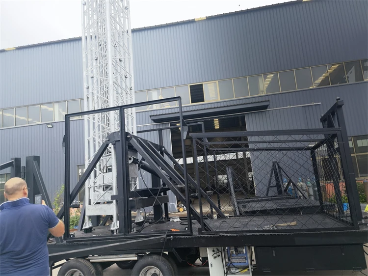 Первоклассная коммуникационная телескопическая антенна шест мобильный прицеп башня корова башня