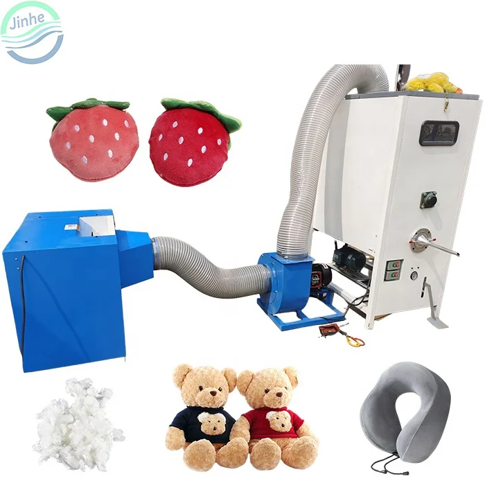 Teddy bear stuffing pillow core sofa cushion filling machine soft toy plush stuffed jacket down pillow fiber filling machine