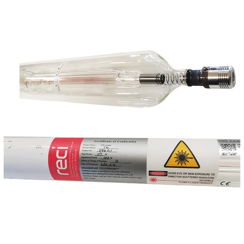Reci original W6 laser tube cutting machine Co2 laser tube 130W 160W for cutting engraving