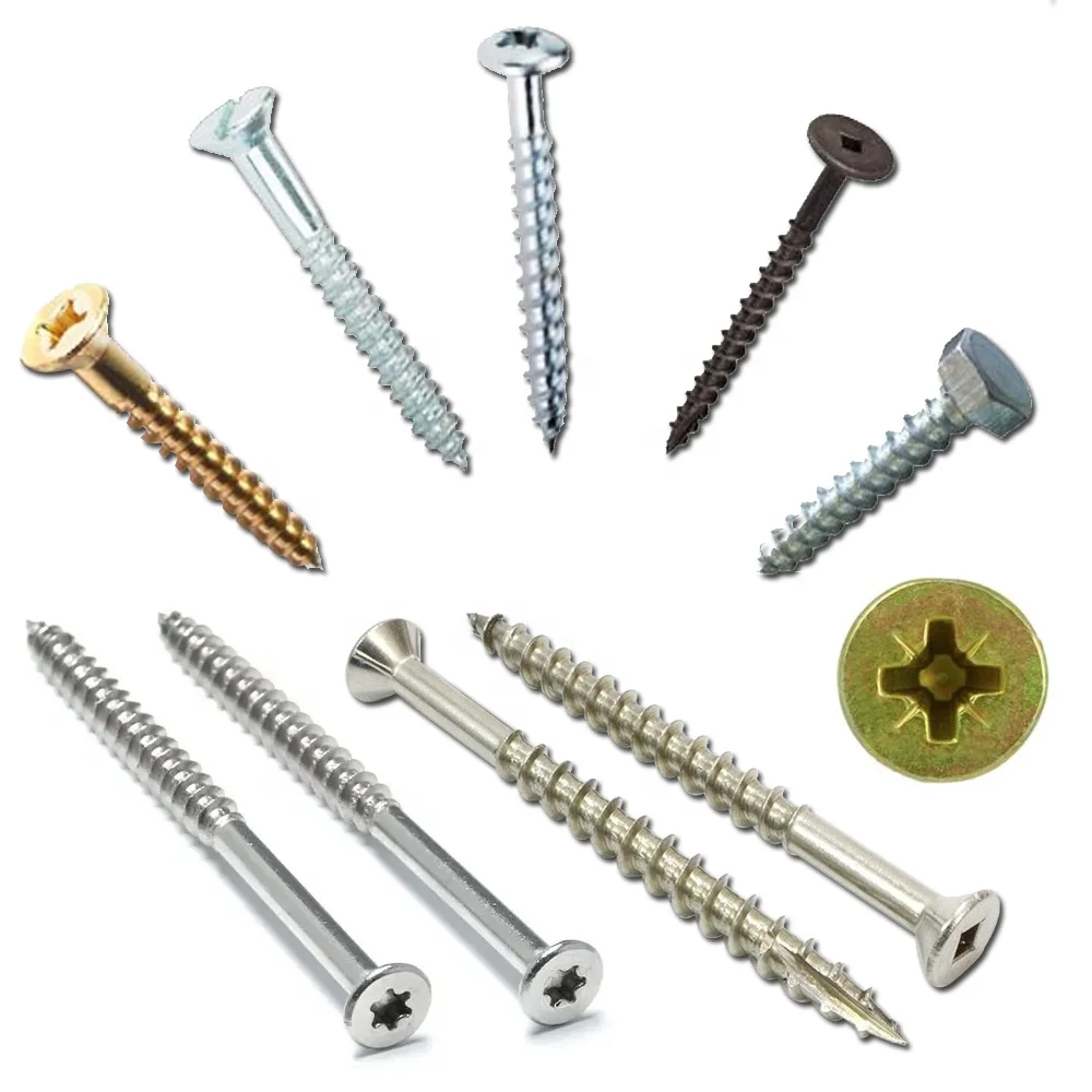 m2 m3 m4 m5 countersunk flat truss head torx stainless steel chipboard self tapping wood screws