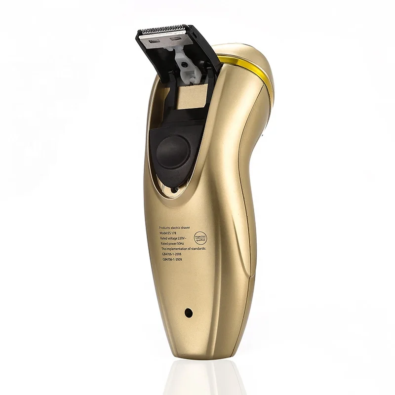 
Lingke ES178 Tuhao Gold Three-Blade Razor Electric Rechargeable Razo 