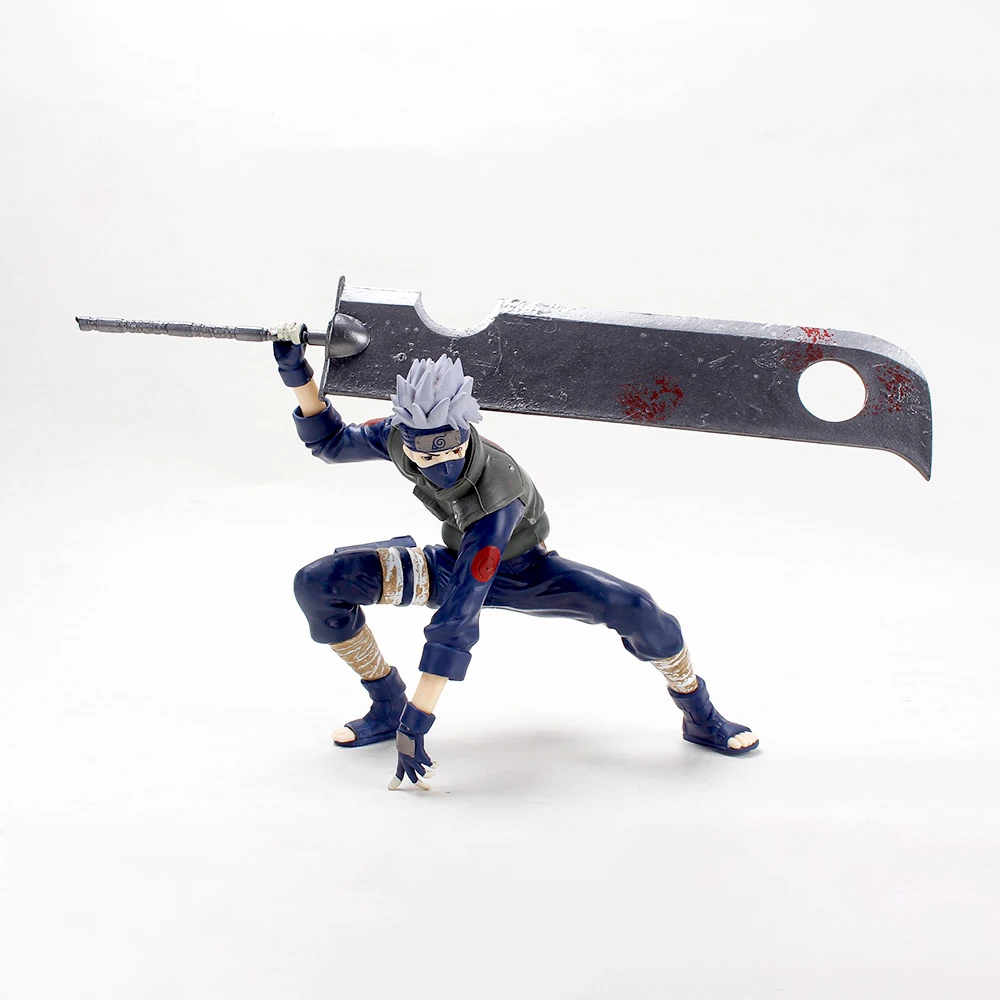 
Solid pvc NARUTO lift the big knife Kakashi hand puppet ornaments Model doll 