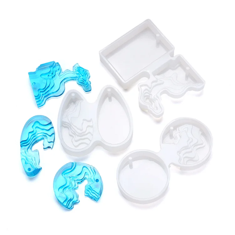 Amazon Hot 2020 New 3PCS Creative Island Beach Patterns Pendant Silicone Resin Molds TOYS0306