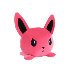 Wholesale Cute animal plush reversible flip dog rabbit panda happy sad double-sided plush toy