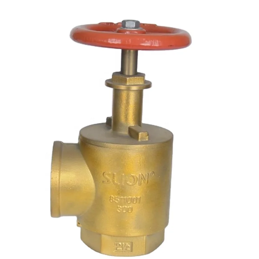 Factory price  2.5 Inch Brass Chrome Angle Hose Valve UL/ULC Certified Firefighting Equipment for Fire Sprinkler & Fire Hydrant