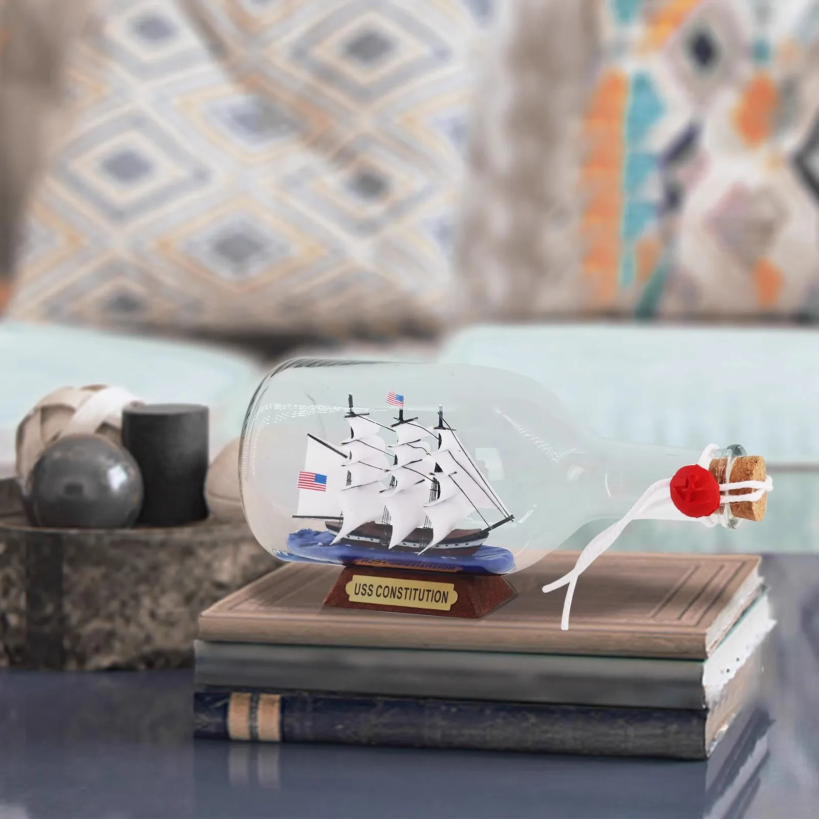 Passat black pearl belem santa maria pirate ship in bottle Drift Glass nautical Decoration novelty wishing bottle ship souvenir