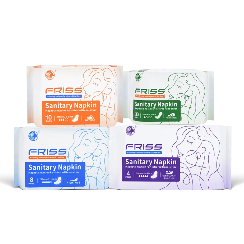 oem wholesale female tampon  good quality with cotton pad negative ion chip sanitary napkins