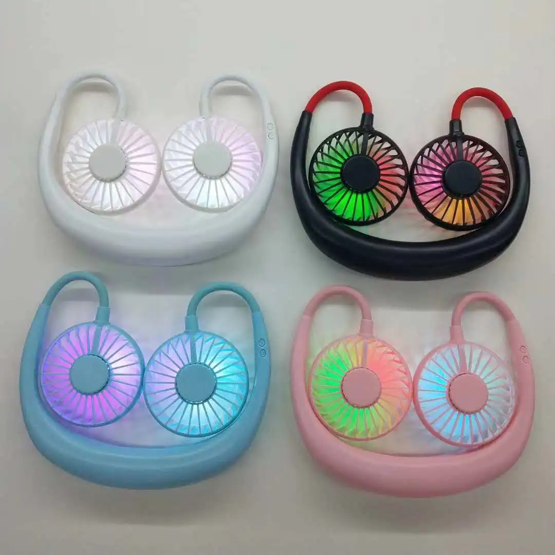 
2021 hottest sell USB rechargeable neck band outdoor fan sport wearable fan with 3 speed adjustable 