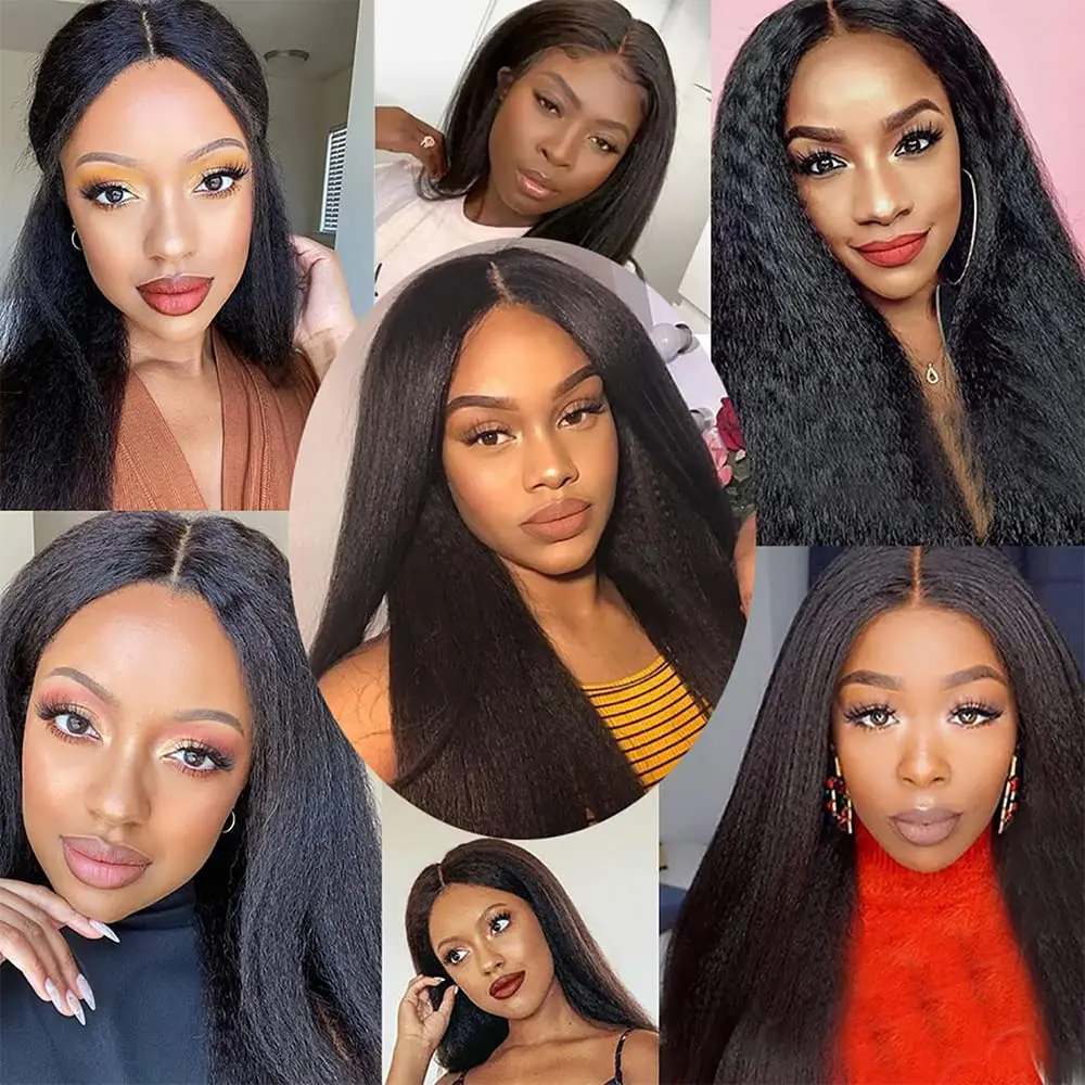 Wholesale  hair bundle Brazilian kinky straight virgin hair bundle natural black