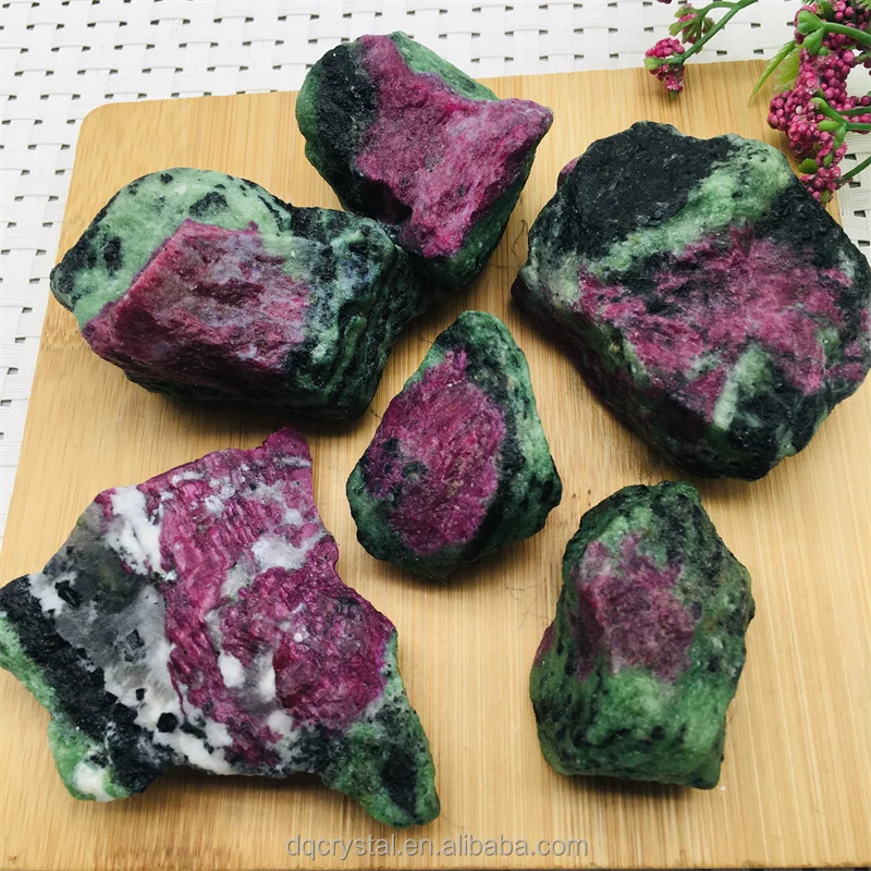 Wholesale natural Crystal high quality ruby zoisite raw stone healing crystal quartz ruby rough gemstone crafts