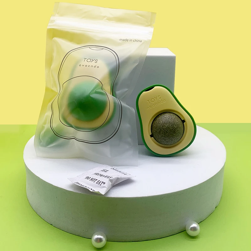 Cat Licking Toy Natural Catnip Wall Stickup Avocado Style Insect Gall Fruit Cat Snacks Clean Intestinal Cleansing Tone Cat Toy