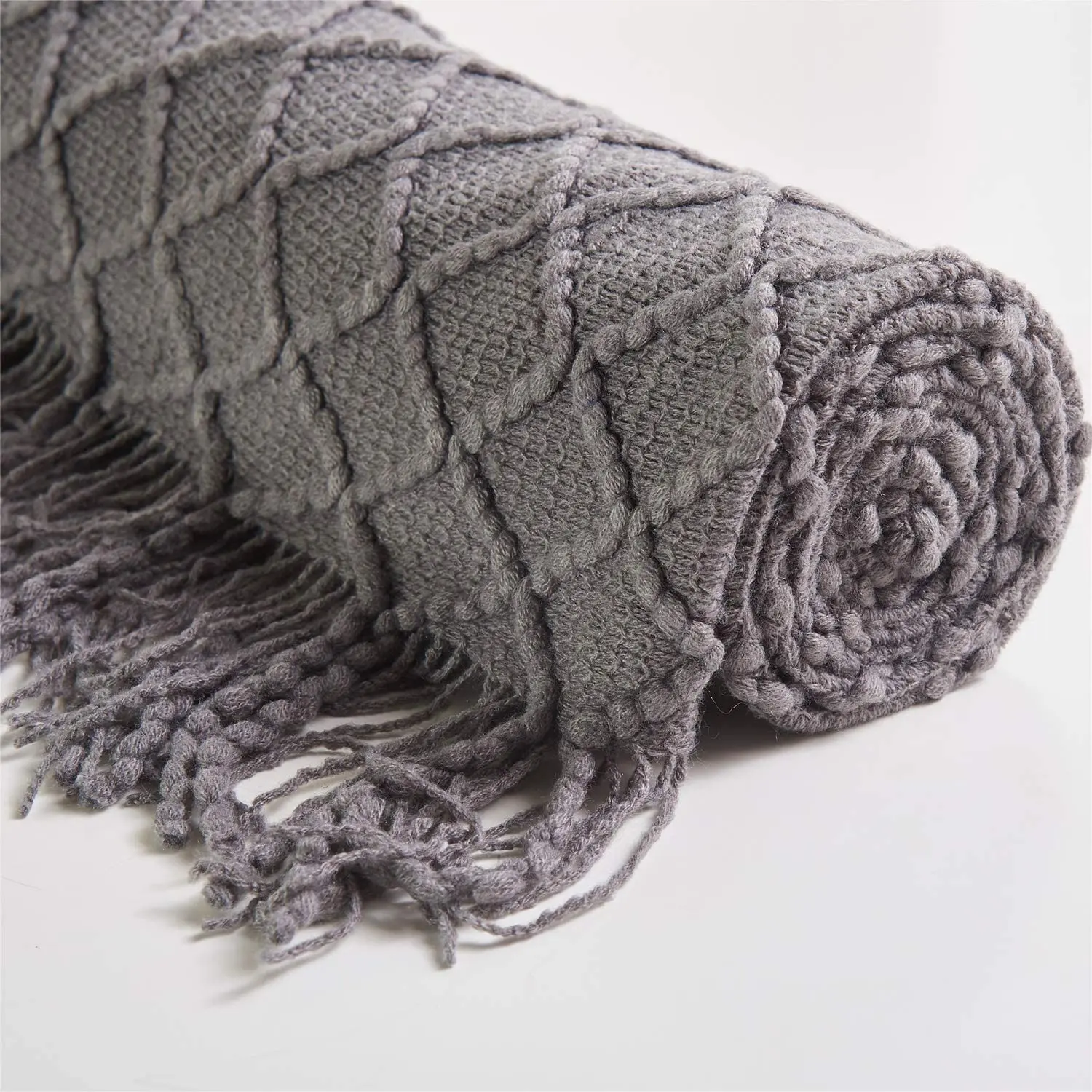 luxury throw Blanket Textured Solid Soft blanket for Sofa Couch Decorative Knitted Blanket for winter (1600141705712)
