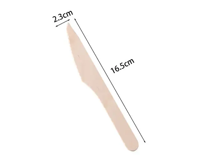Environmentally Friendly Degradable Portable Birch Wood Cutlery Set Wooden Spoon Knives Fork for Restaurants Food Serving