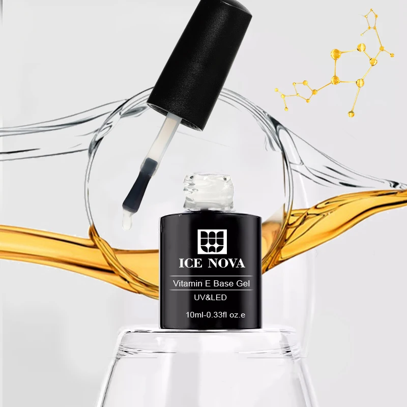 ICE NOVA Vitamin E Base Gel New Product Vitamin Rubber Base Gel Polish Customs Logo Base Coat