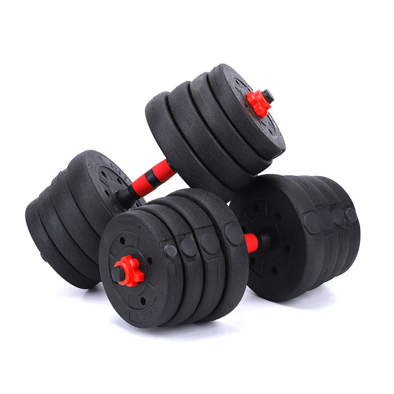 Factory Manufacturer Weightlifting Adjustable Dumbbell 30Kg 40Kg Cement Dumbbell Set Mancuernas LB KG