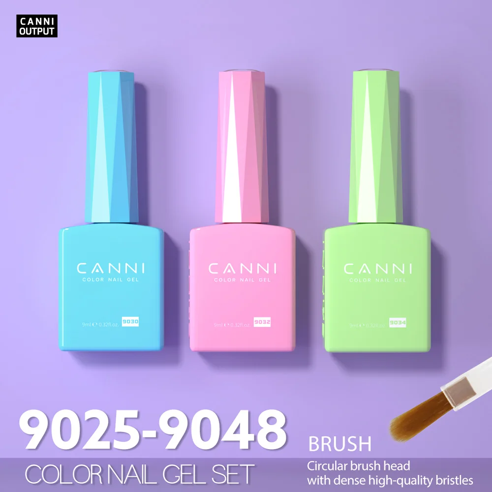 13027 # оригинальная фабрика CANNI CC2 серии MACARON Молодежная серия цветов 9025-9048 новый высококачественный Гель-лак для ногтей без хемы