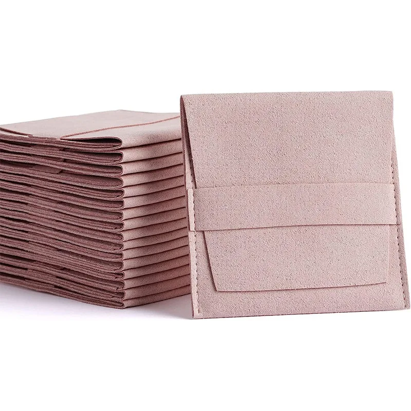 Custom Microfiber Jewelry Bag Earrings Necklace Ring Small Accessories Storage Velvet Jewelry Pouch for Jewelry Store