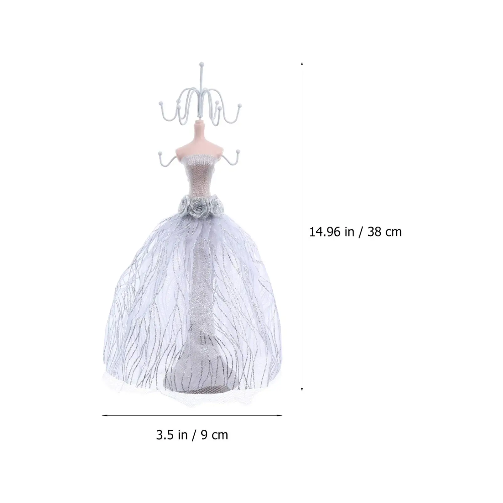 Claret Jewelry Display Stand Model Dress Earring Necklace Ring Jewelry Holder Mannequin Stand Hanging Jewelry Tower Rack