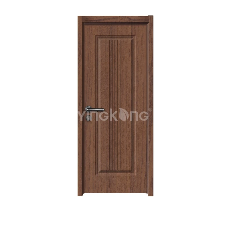 Foshan Factory Price Black Color Wood Plastic Composite Door Bathroom Interior Wpc Doors