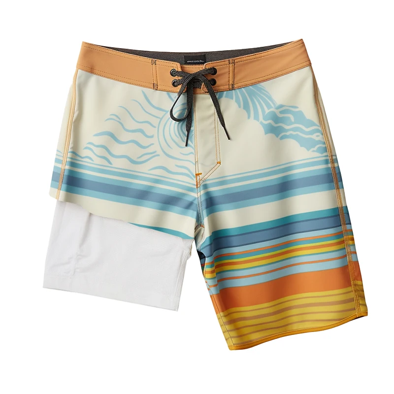 Summer Custom Designer Mens 4 Way Stretch Swimming Board Shorts Bathing Suit Beach Shorts Boardshorts