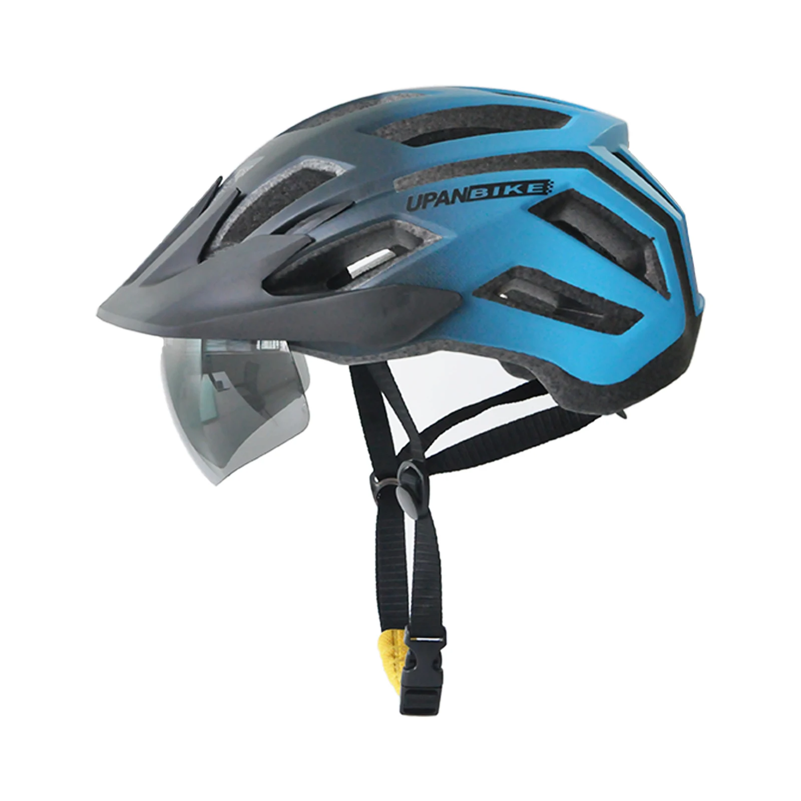 UPANBIKE Cycling Helmet Adjustable Urban Triathlon Bicycle Helmet Bicycle Helmet With Lights Goggles Sun Visor