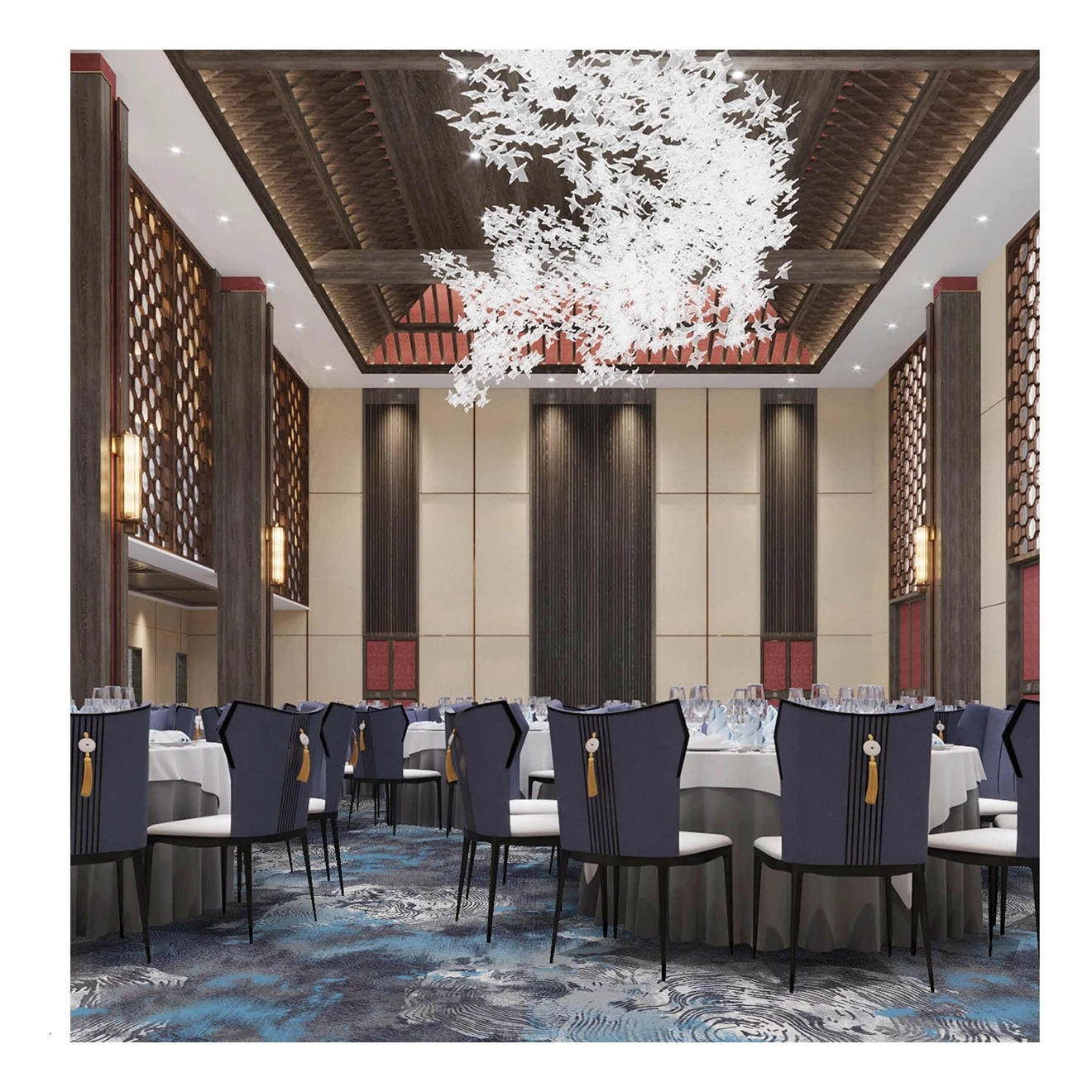 Luxury hand tufted large size wool carpet for villa/hotel China carpet Luxury Commercial Carpet