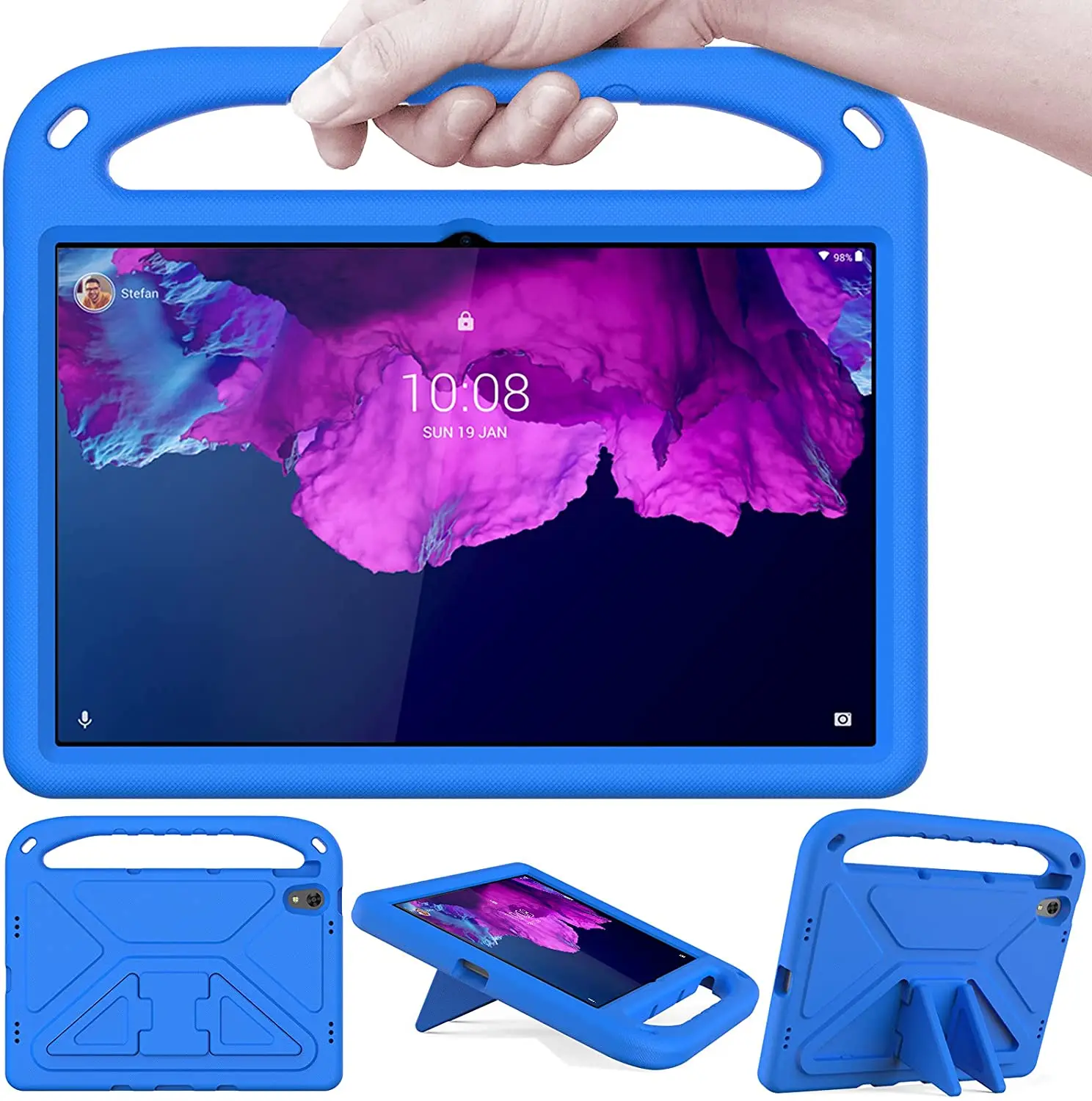 Shemax for Lenovo Tab M8 Case,Heavy Duty Shockproof Rugged Cover with Pencil Holder Kickstand Protective CoverTab M8 TB-8505