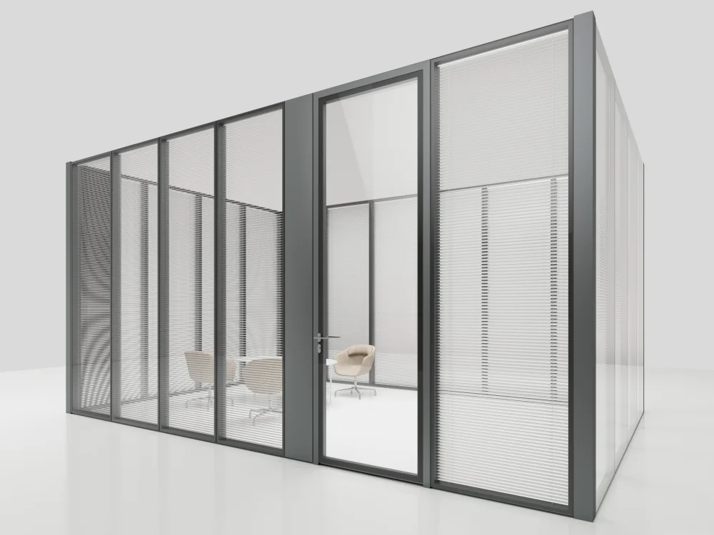 Glass Partition For Office Partitions Transparent Glass Wall Modern Office Glass Divider Design