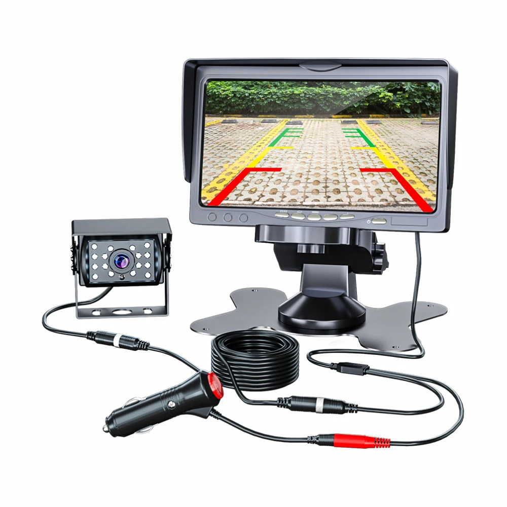 7 Inch LCD Truck Monitor Rear View Parking Sensor Camera System For Car Reversing Aid