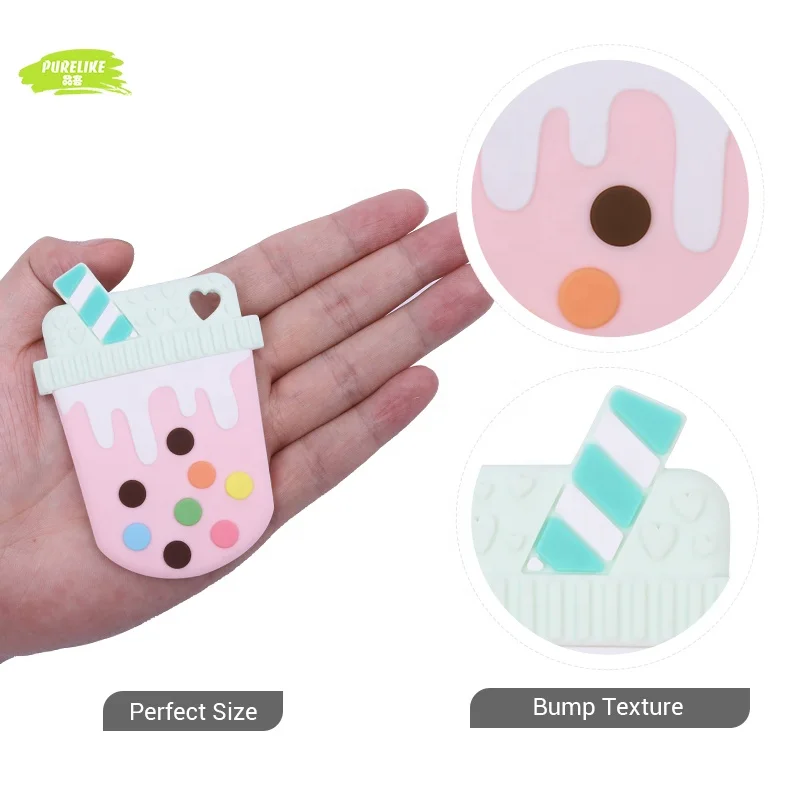 100% Food Grade Approval New Silicone Bubble Star Tea Design Baby Teething Toy