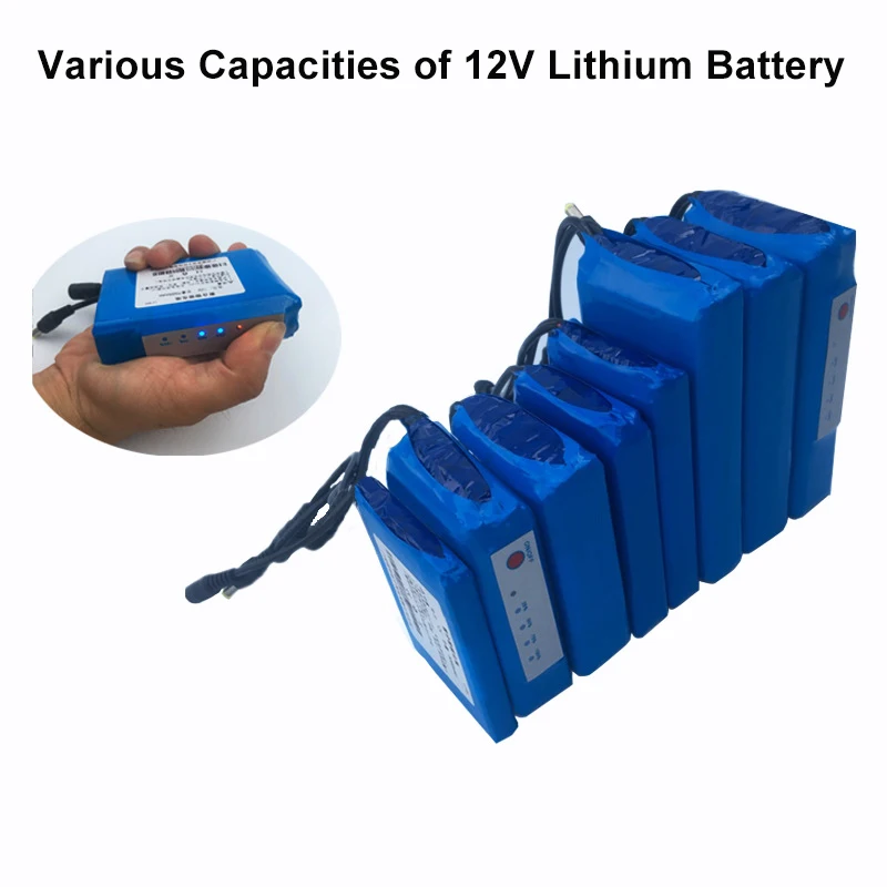 Deep cycle Rechargeable 12V lithium ion batteries pack  12V for solar street light battery E-bike Camera Monitoring