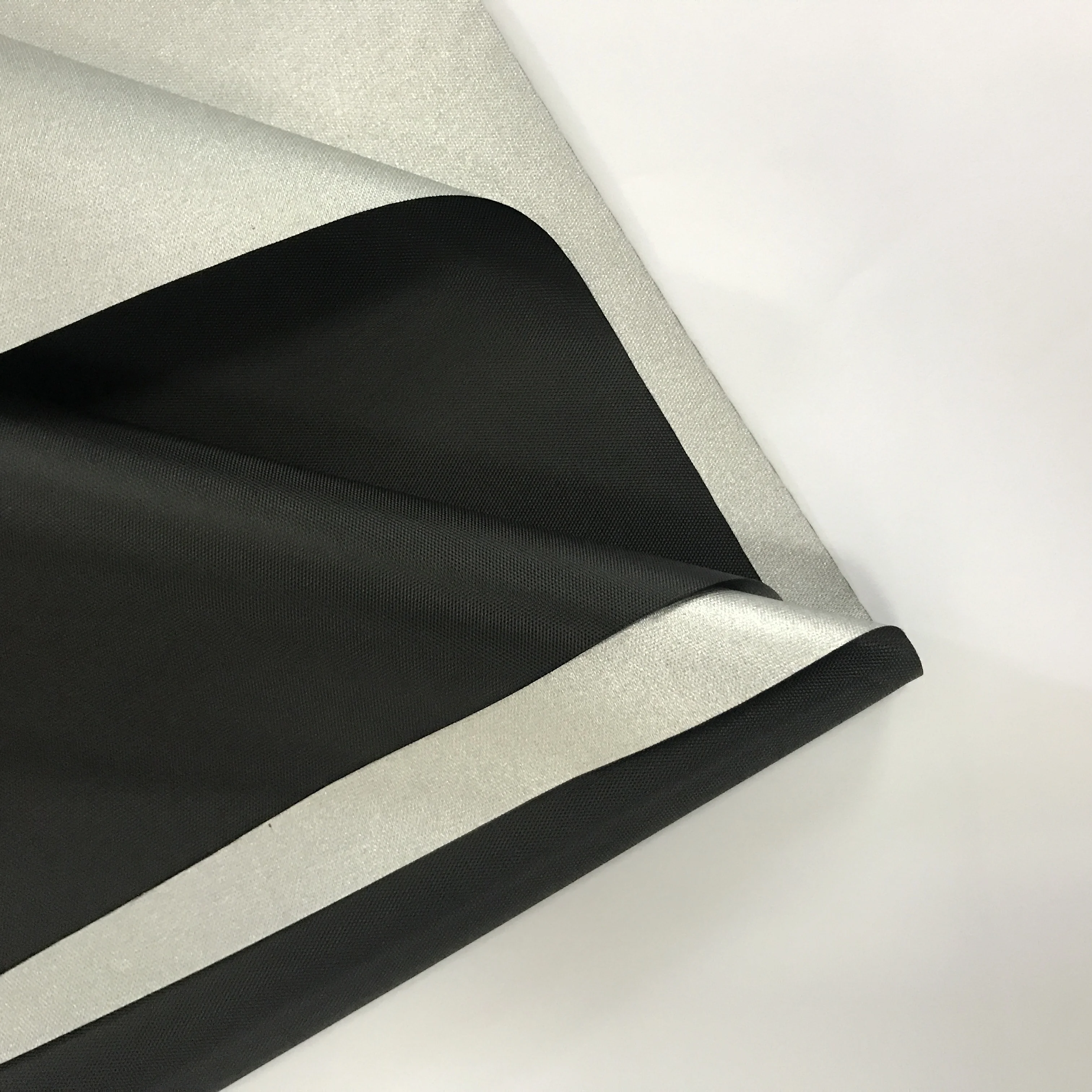 170T Polyester Taffeta Peacock Black Silver Coated For Car Cover