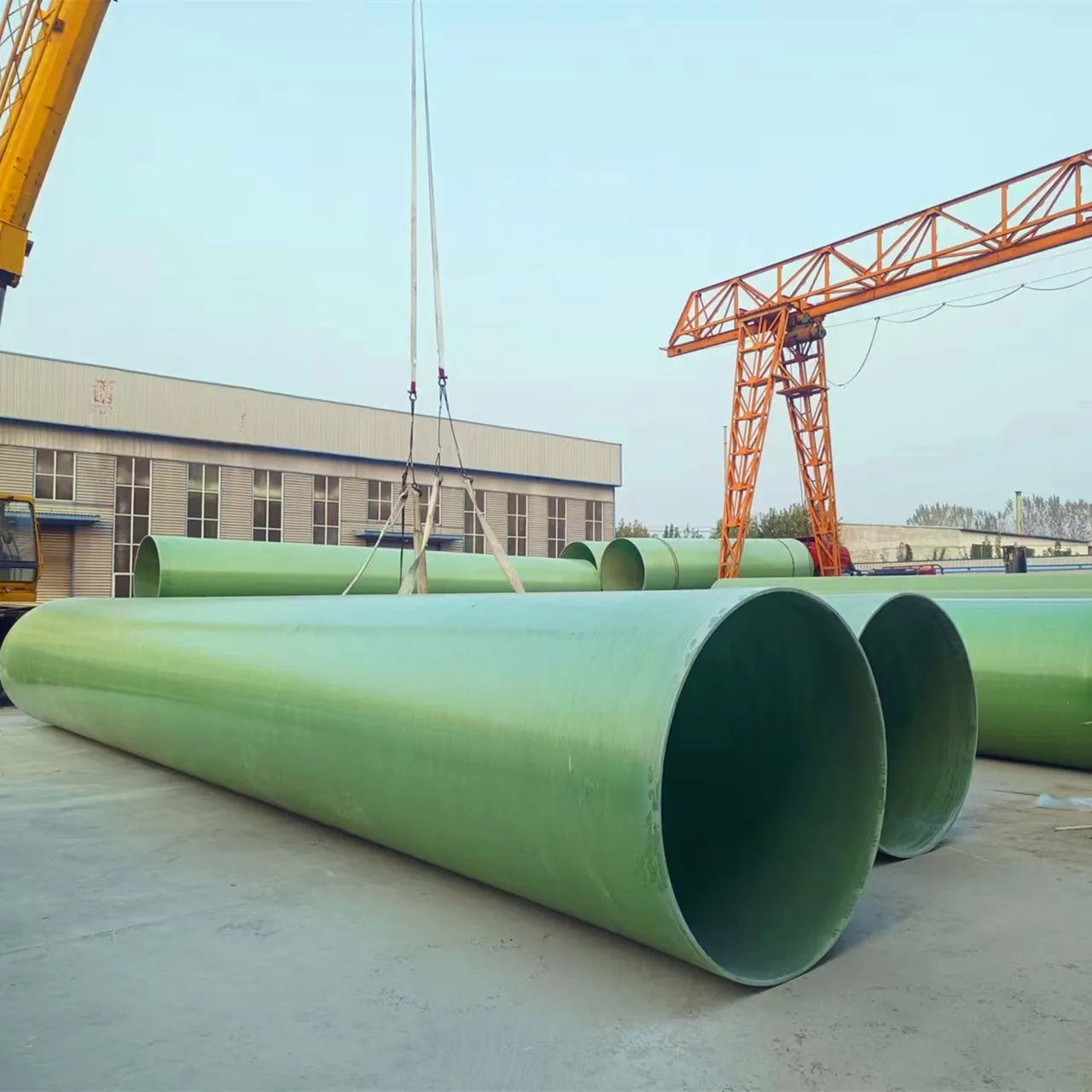 DN50  DN100 Fiberglass Reinforced Cable Protection Pipe Power Alkali-Free FRP Pipes