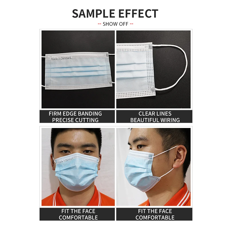 
Full automatic flat mask machine disposable ultrasonic welding machine 3 ply surgical mask making machine 