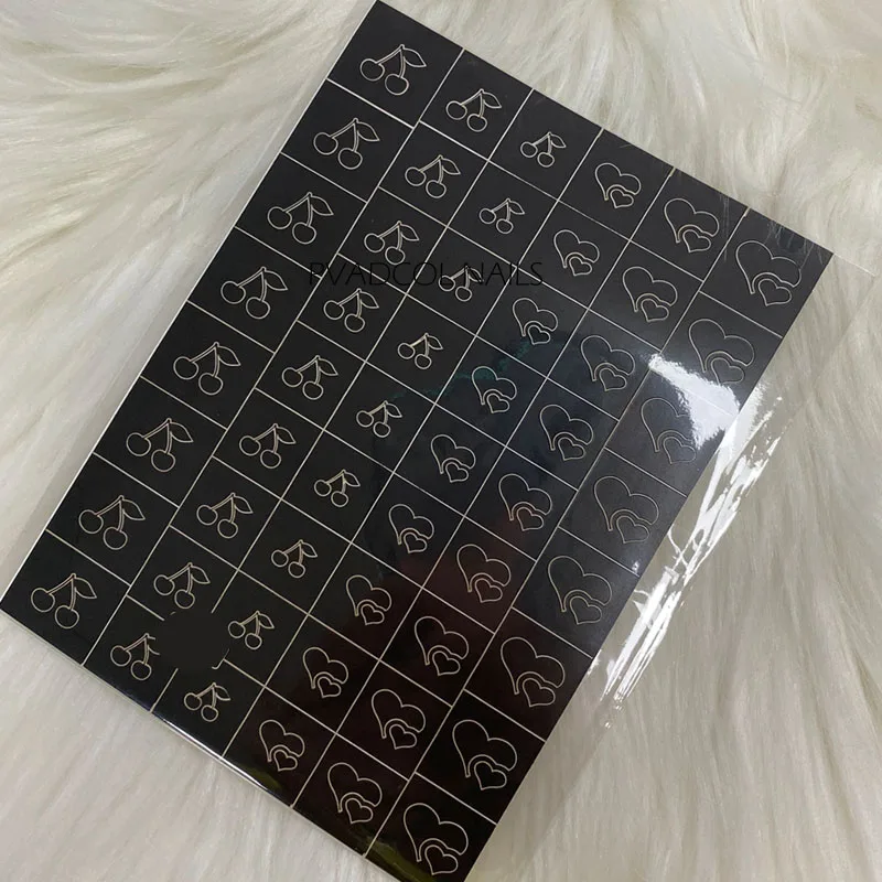 2021 Newest Nail Art Airbrush Stencils for Fun Prints Sticker Decals Airbrush Nails Trendy Salon Manicure Supply