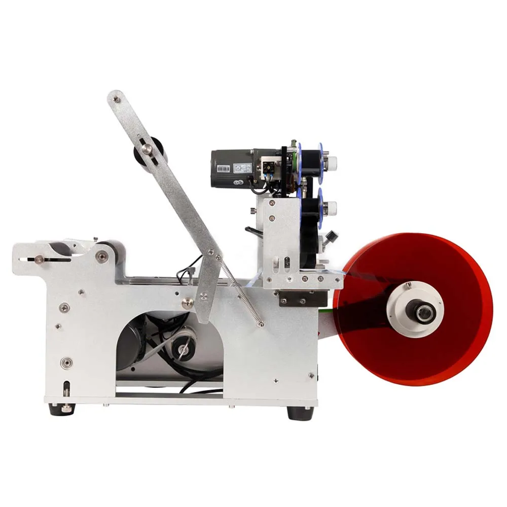 semi automatic manual sticker bottle labeling vial labeling  printing machine price for round bottles with coding