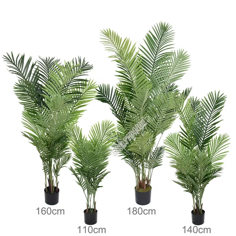 Lifelike Real Touch Garden Plants Fake Bonsai Tree Artificial Palm Trees For Office Decoration