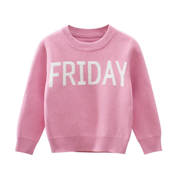 Детская одежда, оптовая продажа, Детский свитер с буквенным принтом, свитер для мальчиков и девочек