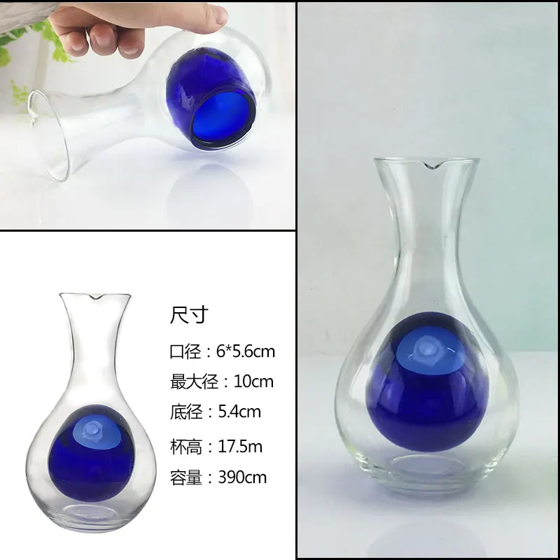 Stock glass whisky decanter with ice pocket Japanese cold sake glass wine decanter