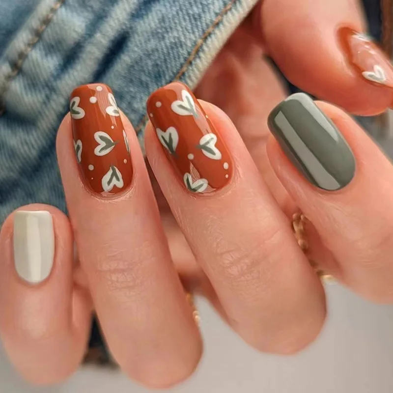 Wholesale Price Artificial Press on Nails Private Label False Nails Design Almond Round person nails