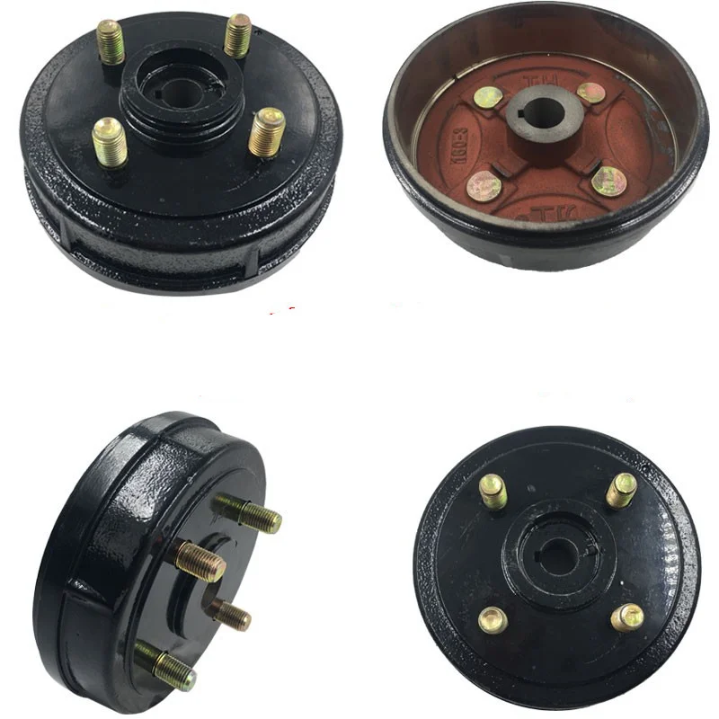 Electric vehicle motorcycle axle wheel hub tire brake drum plate thickened wear