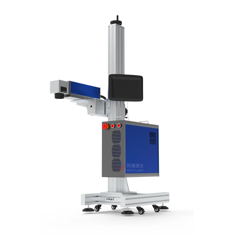 Flying UV Fiber co2 Flying Laser Engraving Marking Machine For PE HDPE PPR PVC PIPE Cable Tube