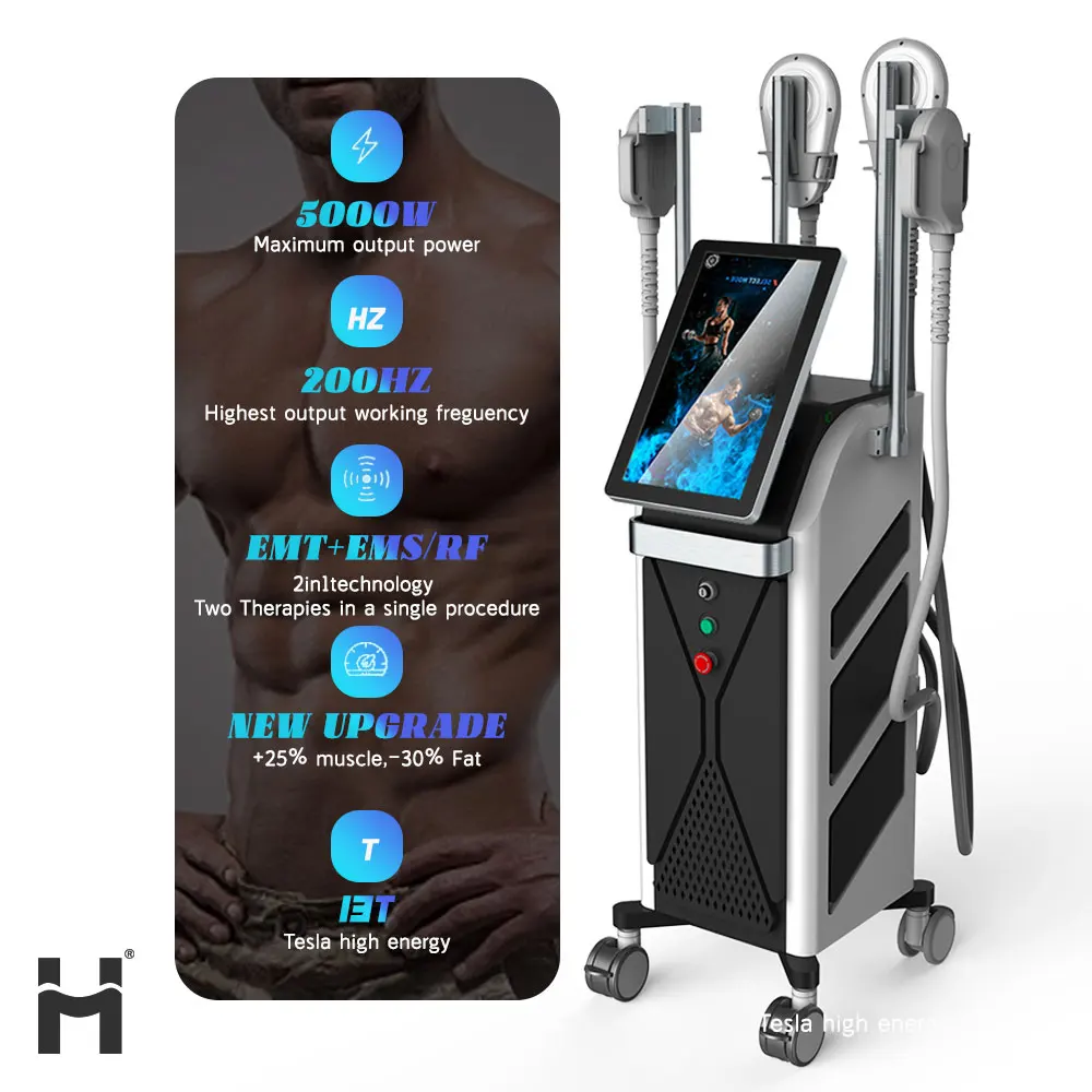 Mobile phone control ems body sculpting machine 2 in1 neo 13 tesla ems muscle stimulator EMS machine body contouring machine