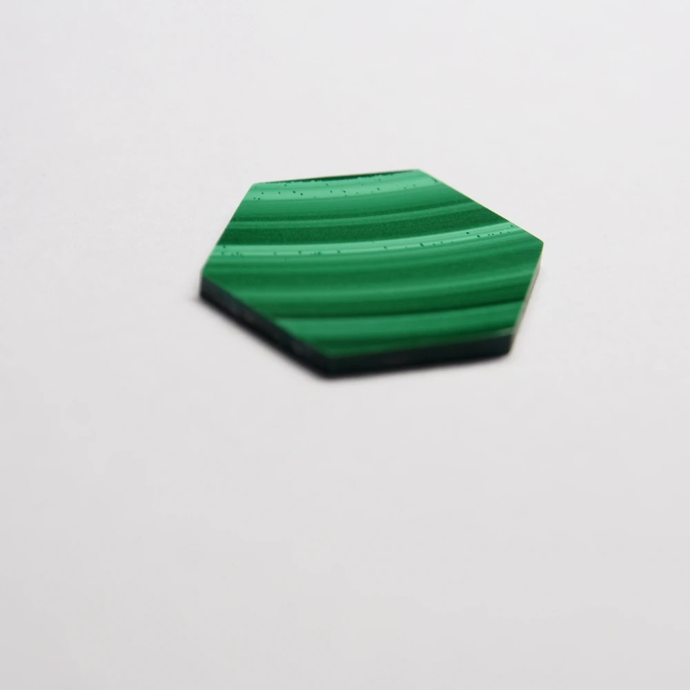 Factory price Natural malachite large size double flat Octagon malachite stone